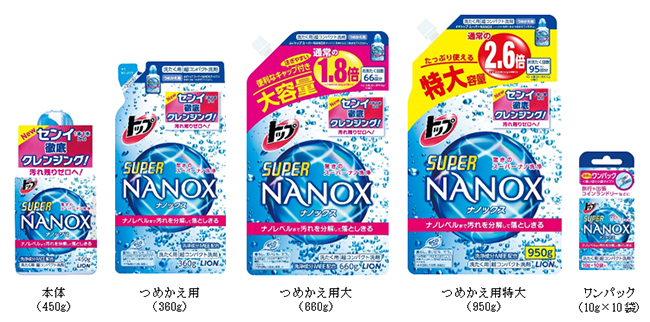 新品15本セット ライオン トップ スーパーNANOX NANOX 自動投入洗濯機