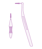 Interdental brushes that come in a variety of sizes according to the size of gaps between teeth