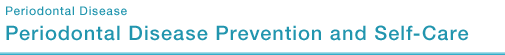 Periodontal Disease Prevention and Self-Care [Periodontal Disease]